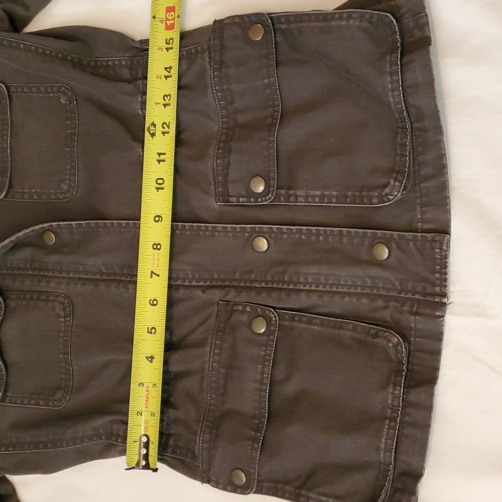 J. Crew Jacket cinch waist olive green color size xs - Picture 8 of 11